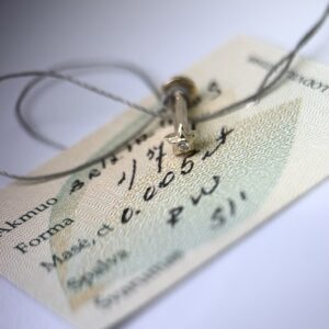 auksinis pirsingo auskaras su deimantu "little star"